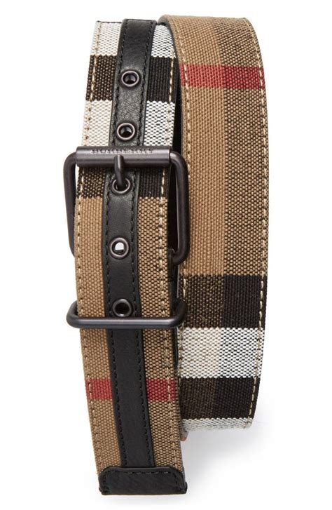 red burberry canvas belt|Burberry Check Canvas Belt .